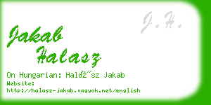 jakab halasz business card